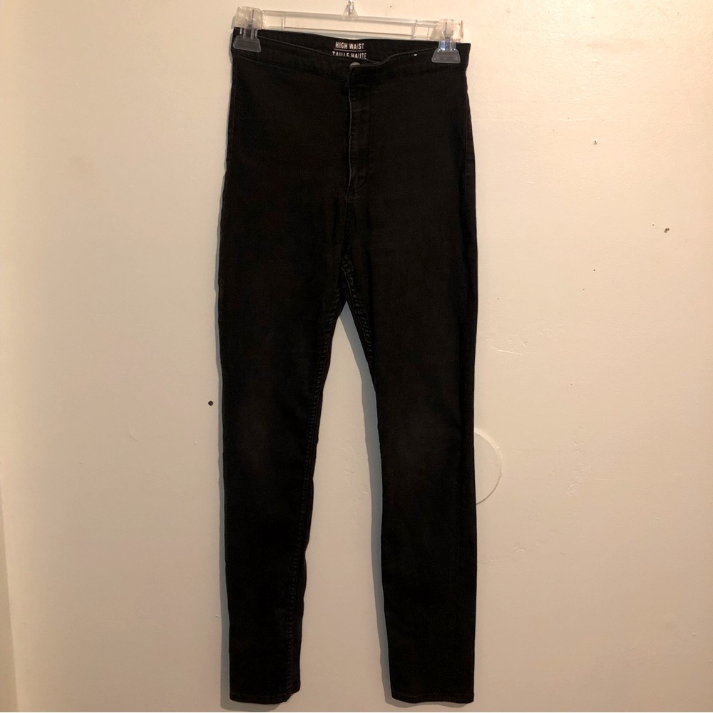 H&M Girls Black High Waist Jeggings, girls size 13-14Y.